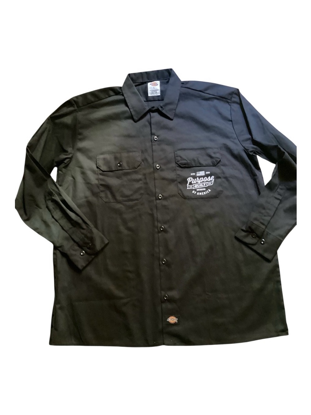 Dickies Purpose Built Graphic Black Button Up Work Shirt